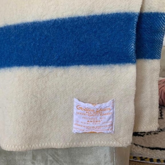 Vintage wool trapper blanket - Picture 4 of 5